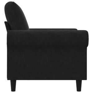 Fauteuil Noir 60 cm Velours