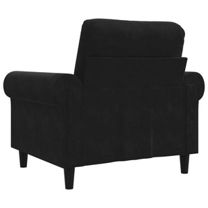 Fauteuil Noir 60 cm Velours