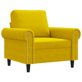 Fauteuil Jaune 60 cm Velours