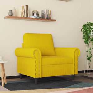 Fauteuil Jaune 60 cm Velours