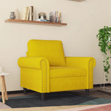 Fauteuil Jaune 60 cm Velours