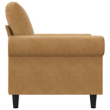 Fauteuil Marron 60 cm Velours