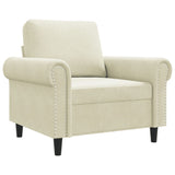Fauteuil Crème 60 cm Velours