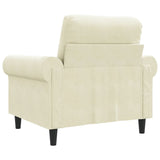 Fauteuil Crème 60 cm Velours
