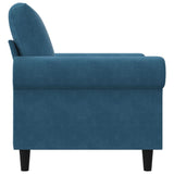 Fauteuil Bleu 60 cm Velours