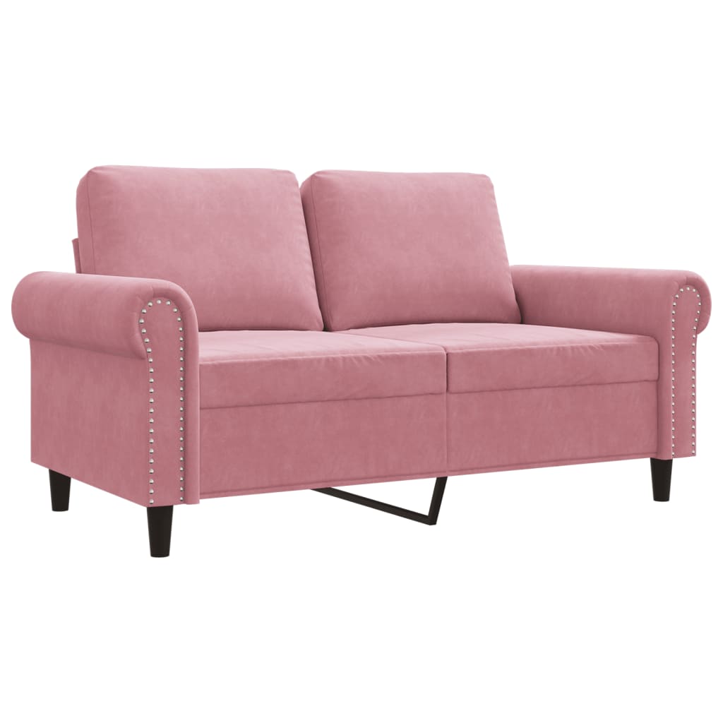 Canapé à 2 places Rose 120 cm Velours