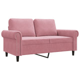 Canapé à 2 places Rose 120 cm Velours