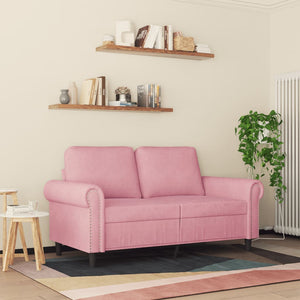 Canapé à 2 places Rose 120 cm Velours