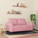 Canapé à 2 places Rose 120 cm Velours