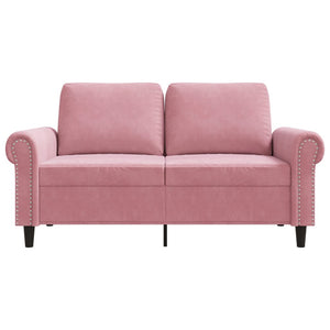 Canapé à 2 places Rose 120 cm Velours