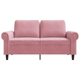 Canapé à 2 places Rose 120 cm Velours