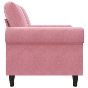 Canapé à 2 places Rose 120 cm Velours