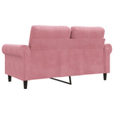 Canapé à 2 places Rose 120 cm Velours