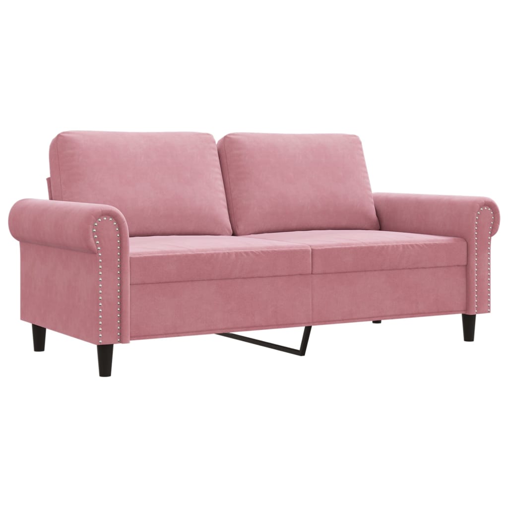 Canapé à 2 places Rose 140 cm Velours
