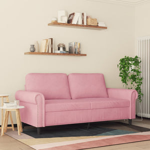 Canapé à 2 places Rose 140 cm Velours