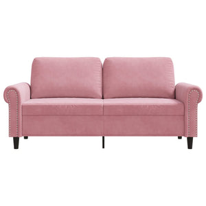 Canapé à 2 places Rose 140 cm Velours