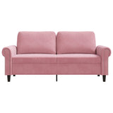 Canapé à 2 places Rose 140 cm Velours