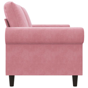 Canapé à 2 places Rose 140 cm Velours