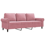 Canapé à 3 places Rose 180 cm Velours