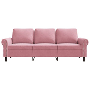 Canapé à 3 places Rose 180 cm Velours