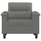 Fauteuil gris foncé 60 cm tissu microfibre
