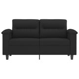 Canapé à 2 places Noir 120 cm Tissu microfibre