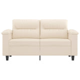 Canapé à 2 places Beige 120 cm Tissu microfibre