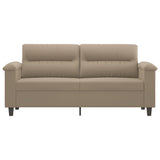 Canapé à 2 places Taupe 140 cm Tissu microfibre