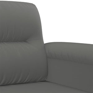 Canapé à 2 places Gris foncé 140 cm Tissu microfibre