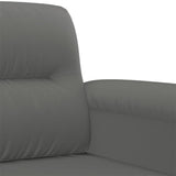 Canapé à 2 places Gris foncé 140 cm Tissu microfibre