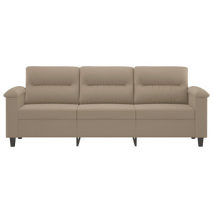 Canapé à 3 places Taupe 180 cm Tissu microfibre