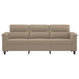 Canapé à 3 places Taupe 180 cm Tissu microfibre