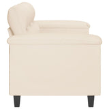 Canapé à 3 places Beige 180 cm Tissu microfibre