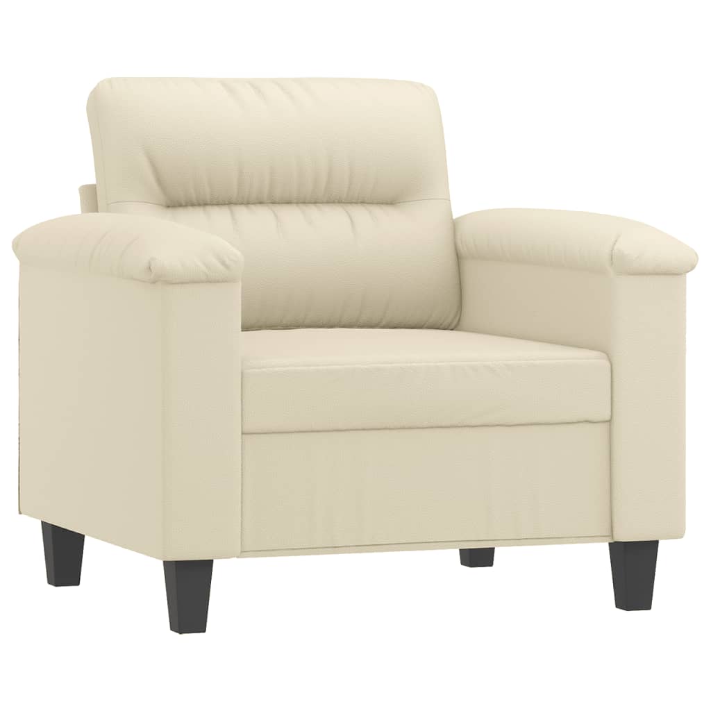 Fauteuil Crème 60 cm Similicuir