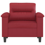Fauteuil Rouge bordeaux 60 cm Similicuir