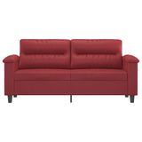 Canapé à 2 places Rouge bordeaux 140 cm Similicuir