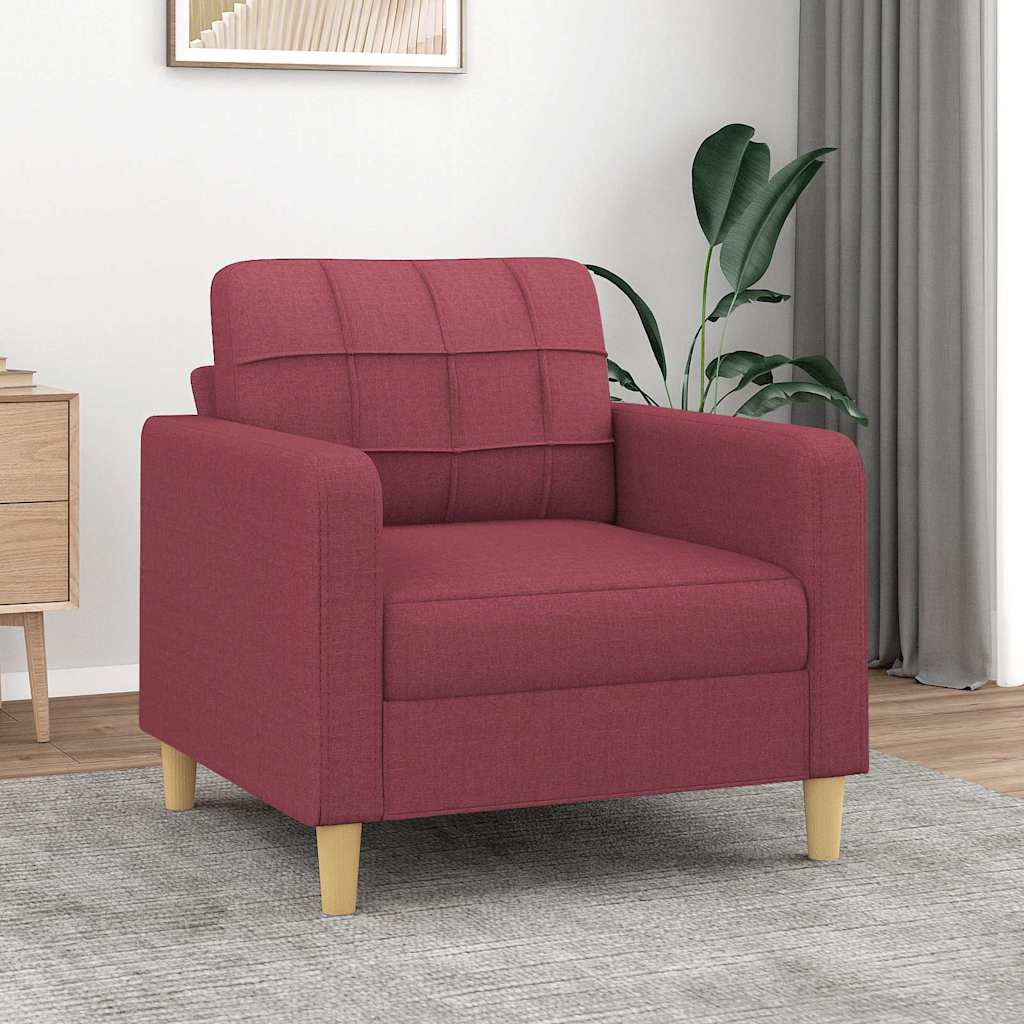 Fauteuil Rouge bordeaux 60 cm Tissu