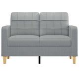 Canapé à 2 places Gris clair 120 cm Tissu