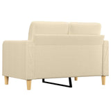 Canapé à 2 places Crème 120 cm Tissu