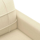 Canapé à 2 places Crème 120 cm Tissu