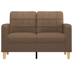 Canapé à 2 places Marron 120 cm Tissu