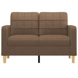 Canapé à 2 places Marron 120 cm Tissu