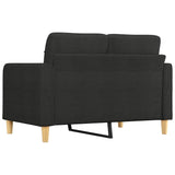 Canapé à 2 places Noir 120 cm Tissu