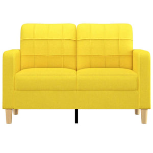 Canapé à 2 places Jaune clair 120 cm Tissu