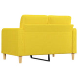 Canapé à 2 places Jaune clair 120 cm Tissu