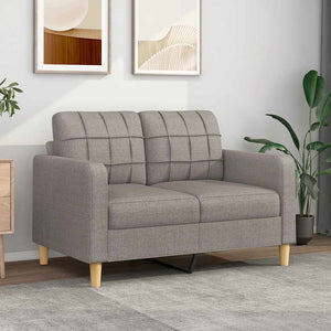 Canapé à 2 places Taupe 120 cm Tissu