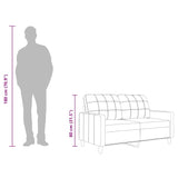 Canapé à 2 places Jaune clair 140 cm Tissu