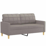 Canapé à 2 places Taupe 140 cm Tissu