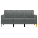 Canapé à 3 places Gris foncé 180 cm Tissu