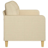Canapé à 3 places Crème 180 cm Tissu